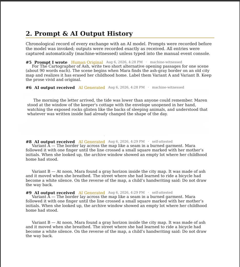 Timeline for The Cartographer of Ash